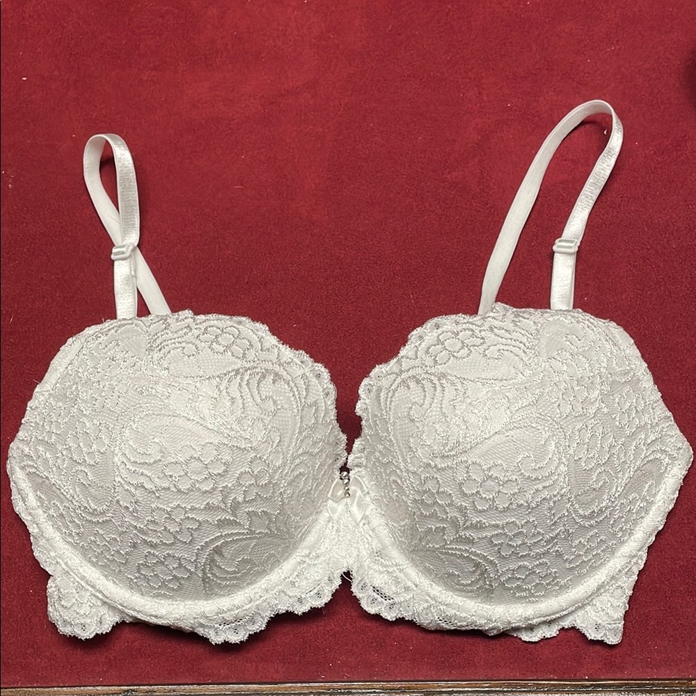 Elegant White Lace Bra